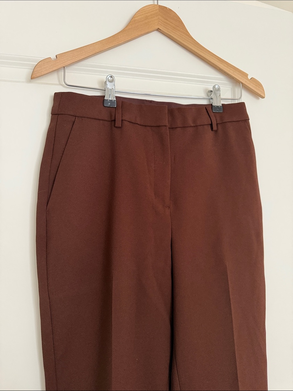 Express Editor Straight Ankle Women's Brown Trousers